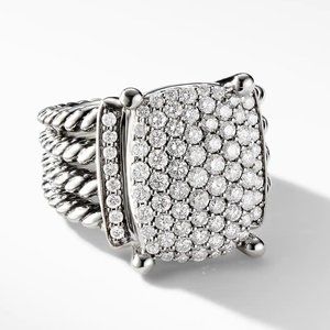 David Yurman Wheaton Diamond Ring Sterling Silver